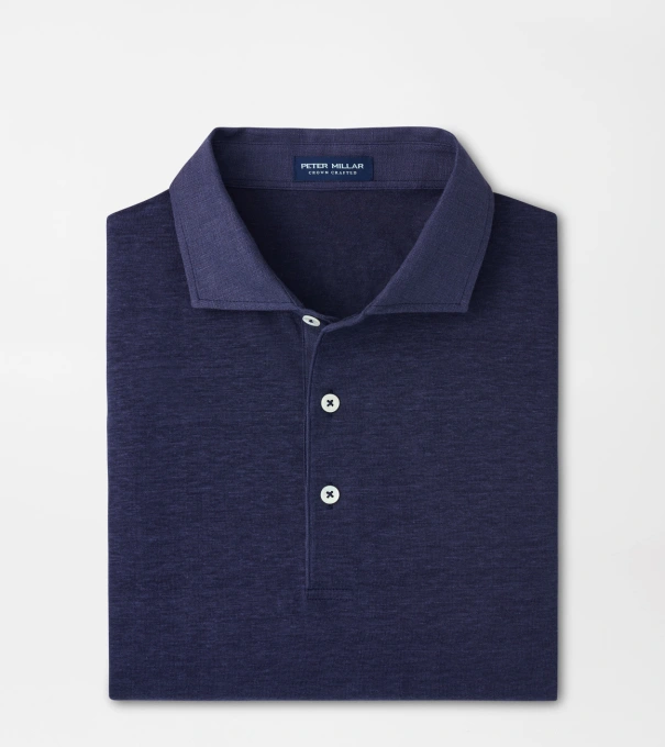 Astino Linen Polo in Navy