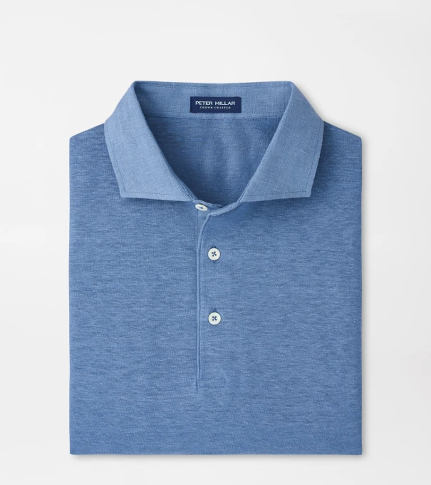 Astino Linen Polo in STORM