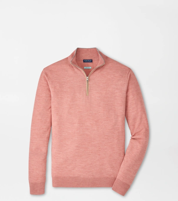 Excursionist Flex Quarter-Zip Sweater in FADED SCARLET