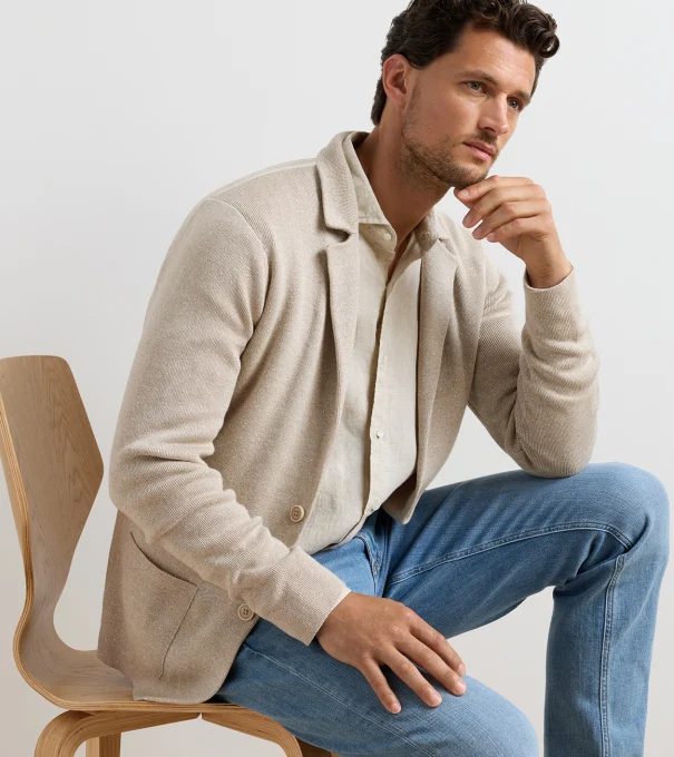 Beau Sweater Blazer in TRUFFLE