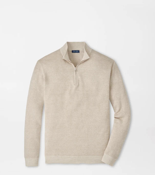 Barlow Quarter-Zip Sweater in TRUFFLE