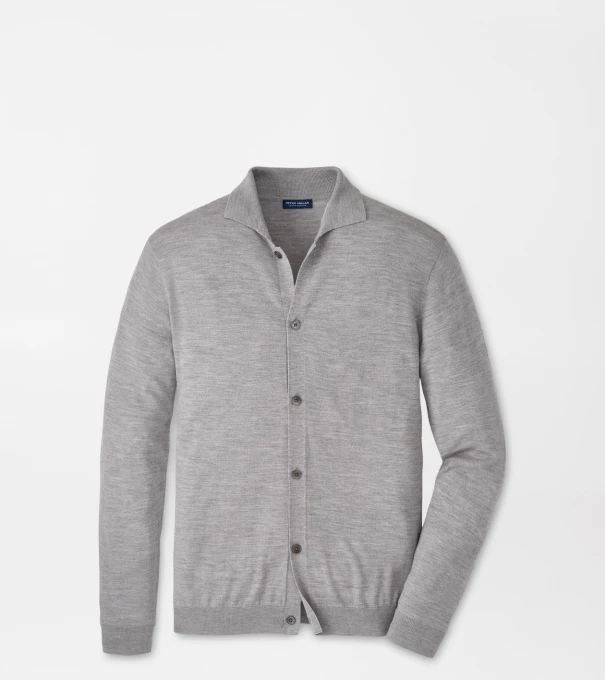 Southport Full-Button Jumper in Gale Grey