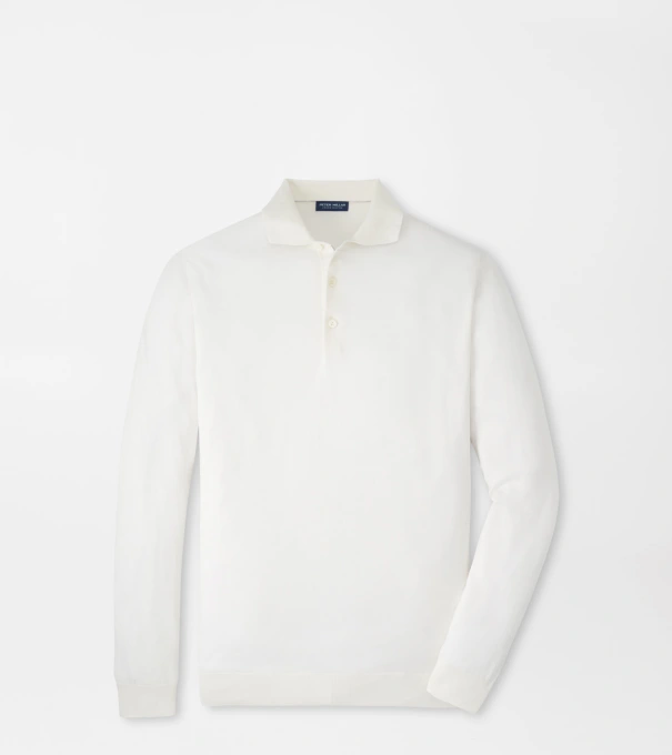 Mariner Sea Island Cotton Jumper Polo in Almond