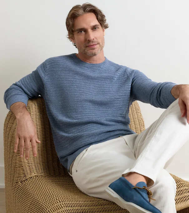 Rhodes Crewneck Sweater in STORM