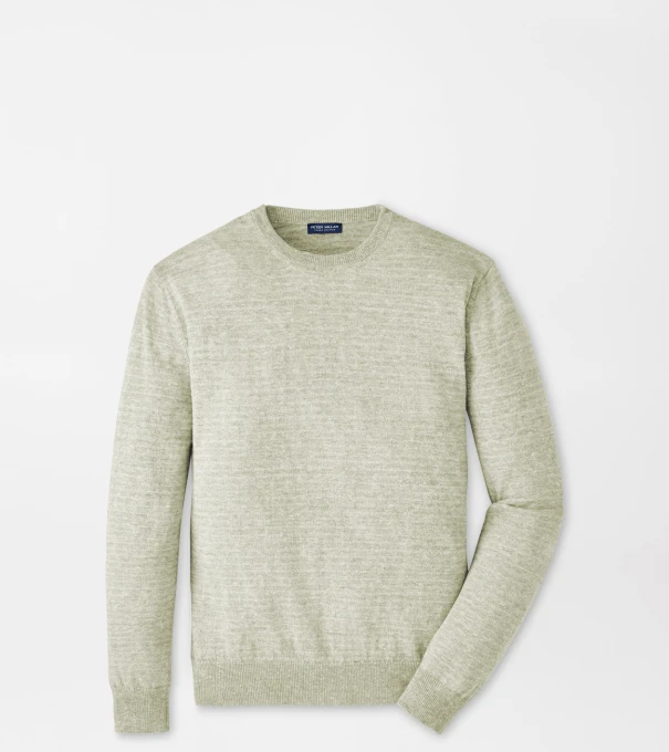 Linus Stripe Crewneck Sweater in LIGHT WILLOW