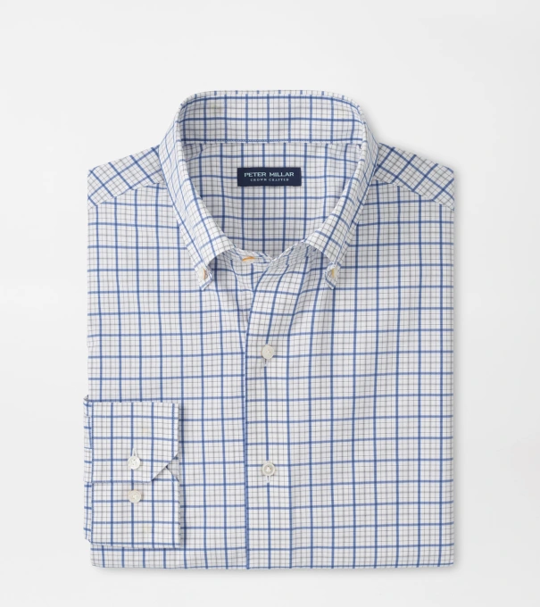Canal Performance Poplin Sport Shirt in Dusk Blue