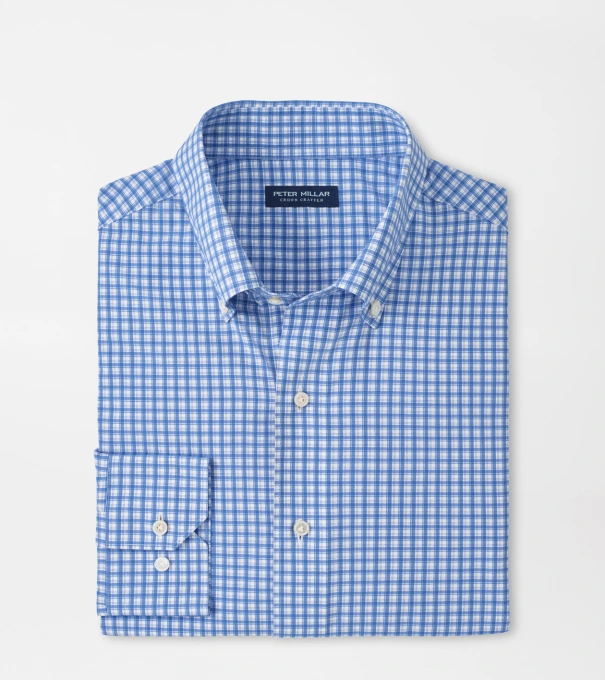Bienville Performance Poplin Sport Shirt in Dusk Blue