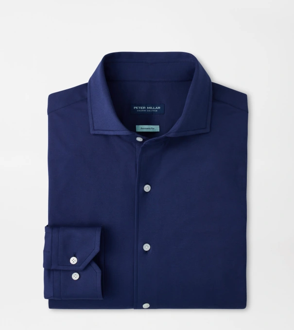 Excursionist Flex Solid Sport Shirt in Navy
