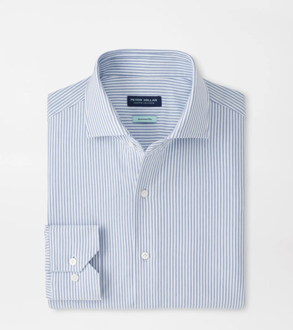 Excursionist Flex Stripe Shirt in Dusk Blue
