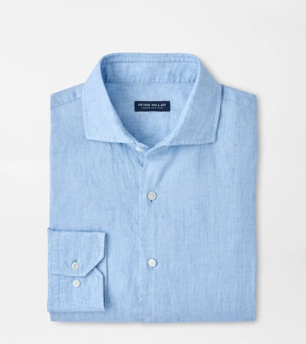 Astino Lino Shirt in Blue Frost