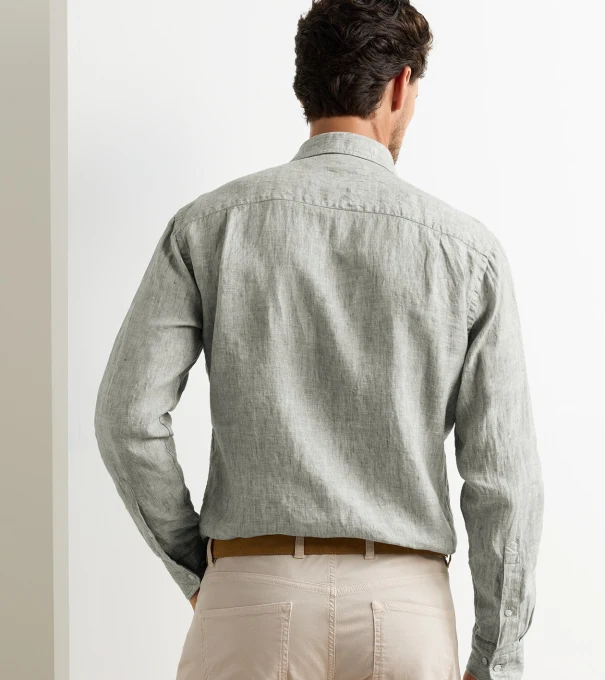 Astino Lino Sport Shirt in Willow