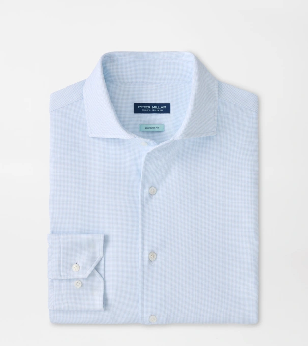 Excursionist Flex Print Sport Shirt in Blue Frost