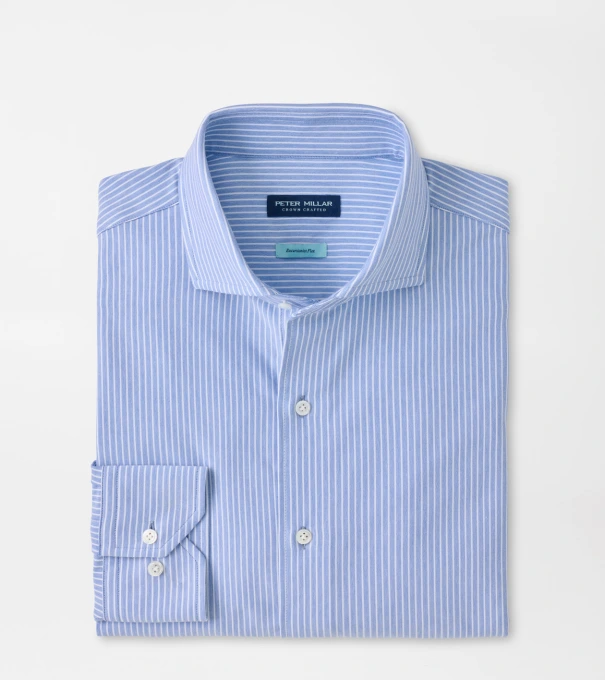 Excursionist Flex Thin Stripe Sport Shirt in Dusk Blue