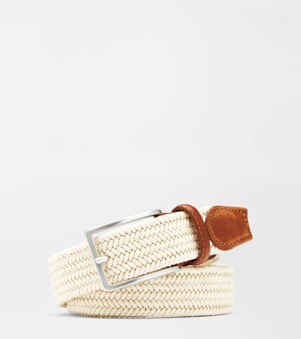 Waxed Braided Belt in Stone