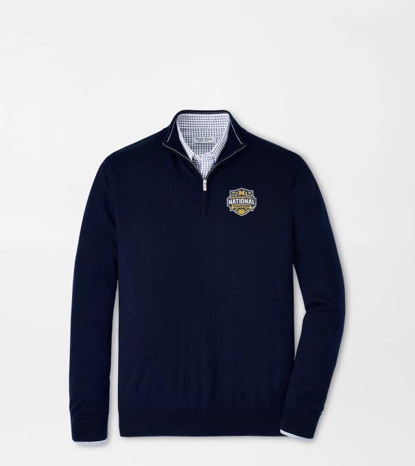 Michigan National Champion Autumn Crest Quarter-Zip in Navy