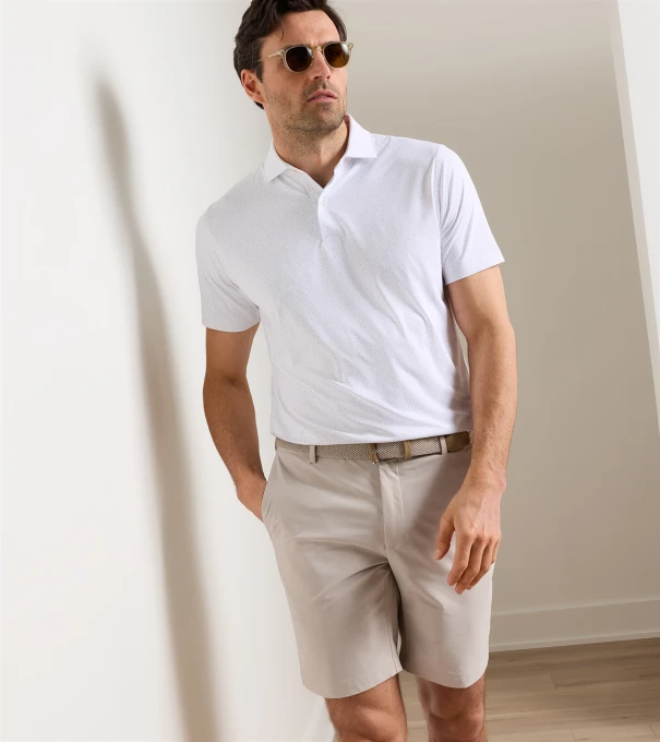 Tenuto Performance Jersey Polo in White
