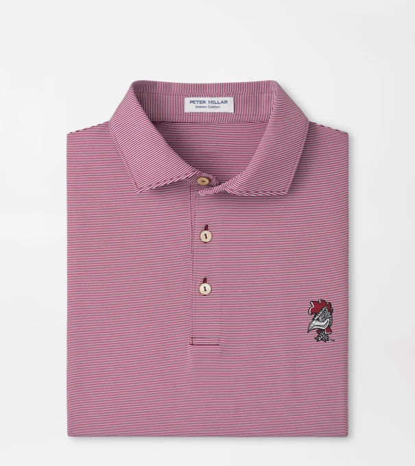 South Carolina Vault Jubilee Stripe Performance Polo in Maroon2