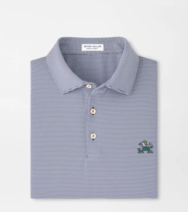 Notre Dame Fighting Irish Jubilee Stripe Performance Polo in Navy
