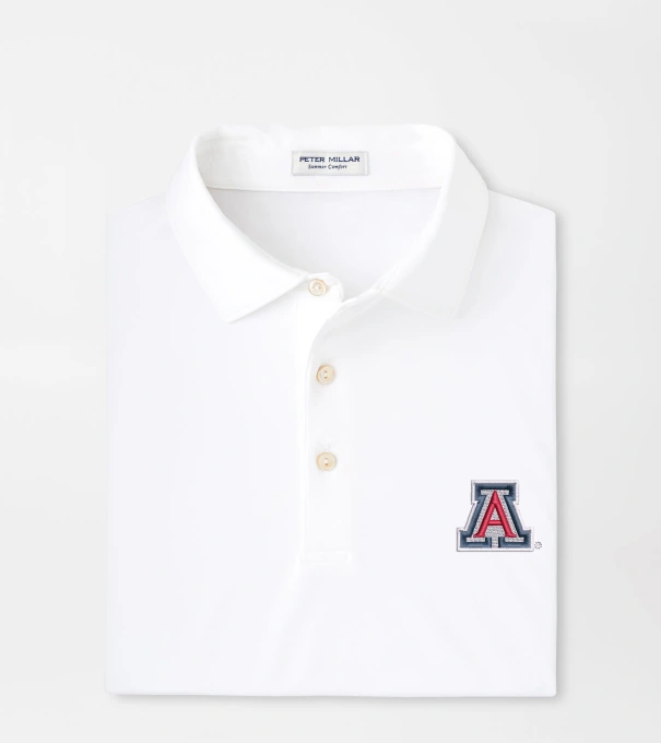 Arizona Solid Performance Jersey Polo in White