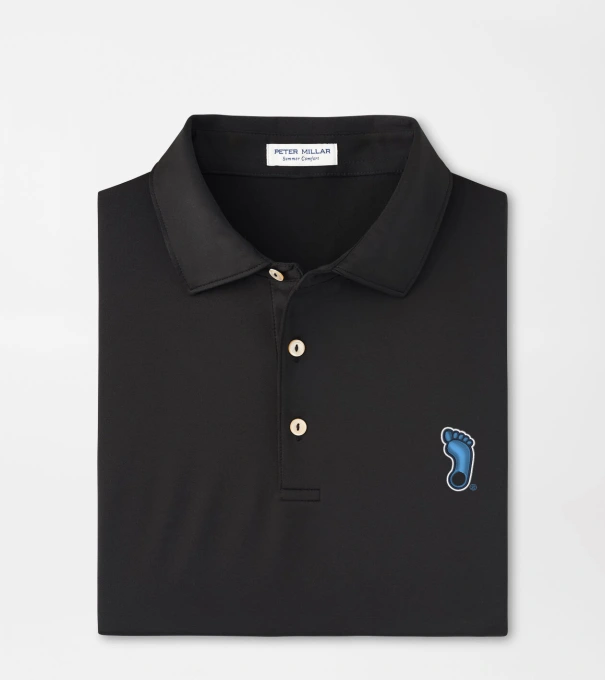 UNC Tar Heels Solid Performance Jersey Polo in Black