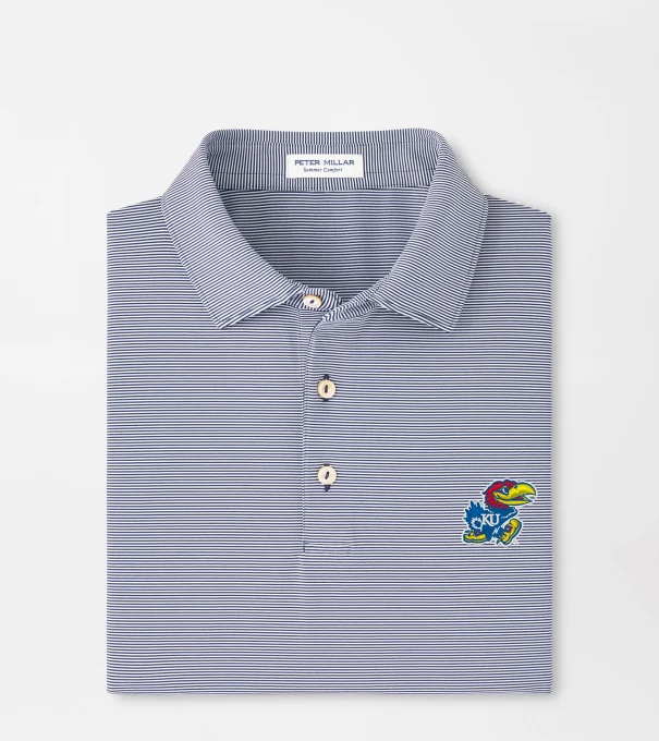Kansas Jubilee Performance Jersey Polo in Navy