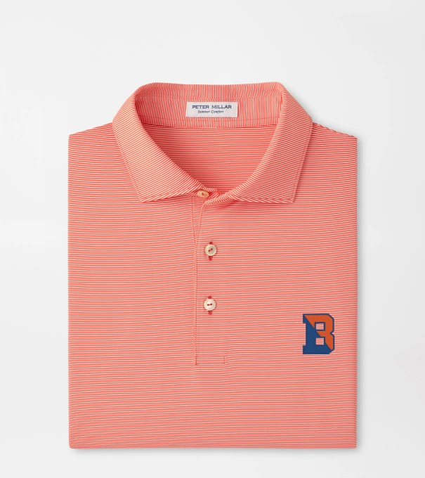 Bucknell Jubilee Stripe Performance Polo in Orange6