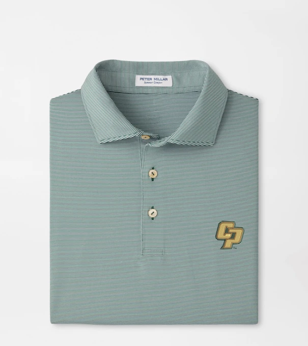 CalPoly Jubilee Stripe Performance Polo in Green1