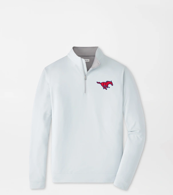 SMU Perth Performance Quarter-Zip in British Grey
