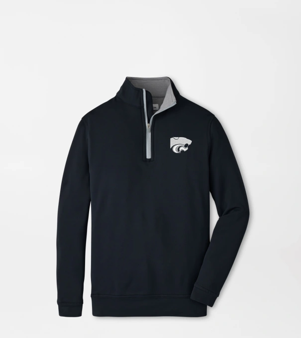 Kansas State Perth Youth Performance Quarter-Zip in Black