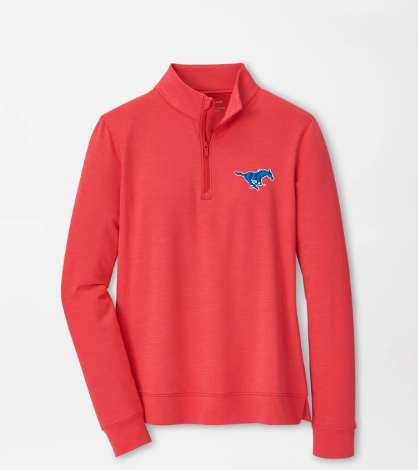 SMU Women's Perth Performance Pullover in Red3
