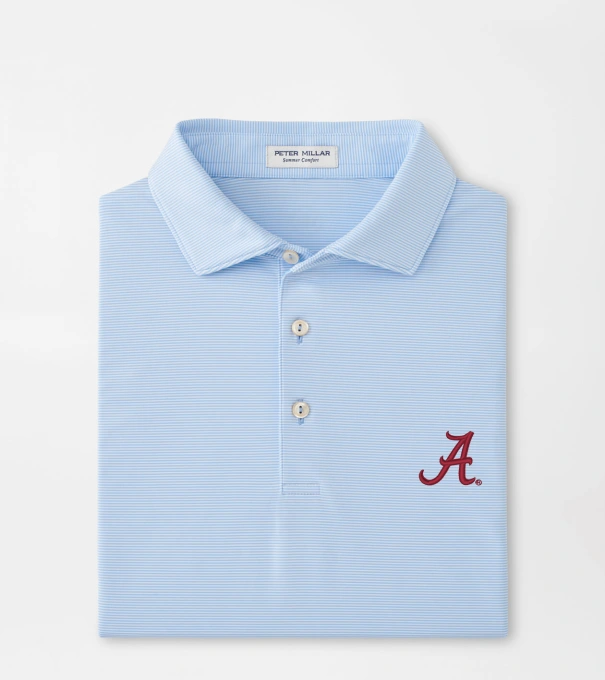 Alabama Jubilee Performance Jersey Polo in Cottage Blue