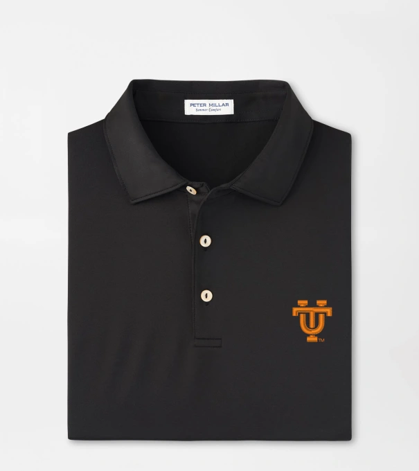 Tennessee Vault Solid Performance Jersey Polo in Black