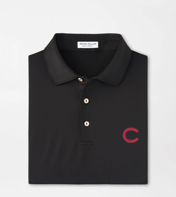 Colgate Solid Performance Jersey Polo in Black