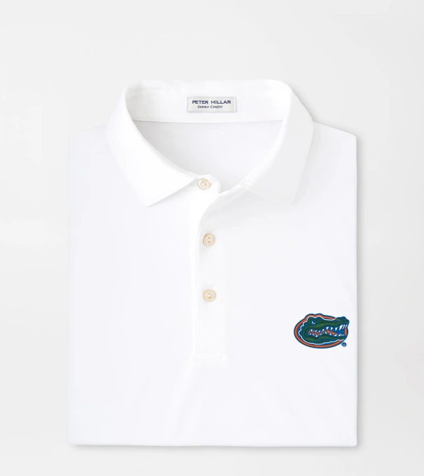 Florida Solid Performance Jersey Polo in White