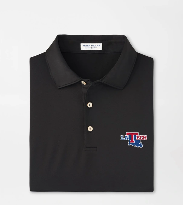 Louisiana Tech Solid Performance Jersey Polo in Black