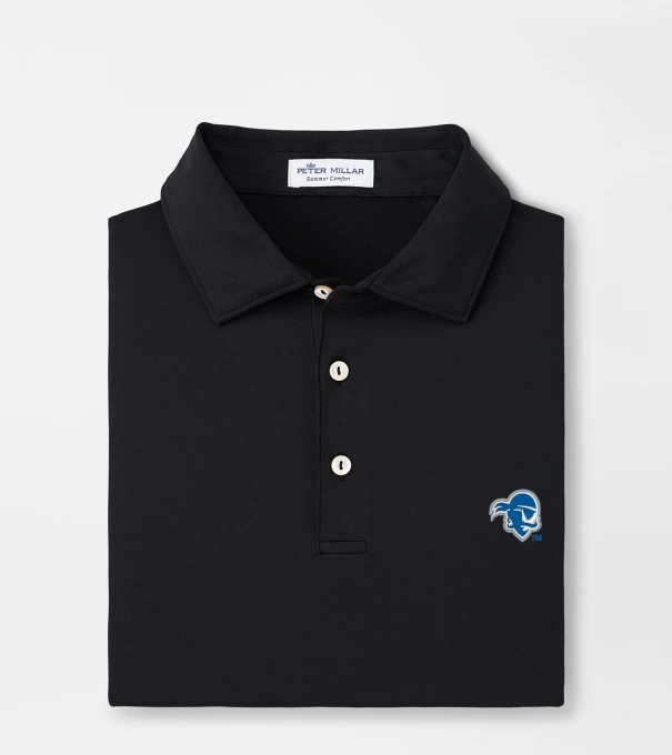 Seton Hall Solid Performance Jersey Polo in Black