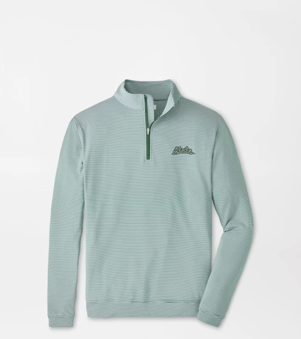 Michigan State Vault Perth Mini-Stripe Performance Pullover in Green1/White