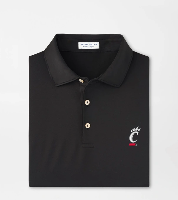 Cincinnati Solid Performance Jersey Polo in Black