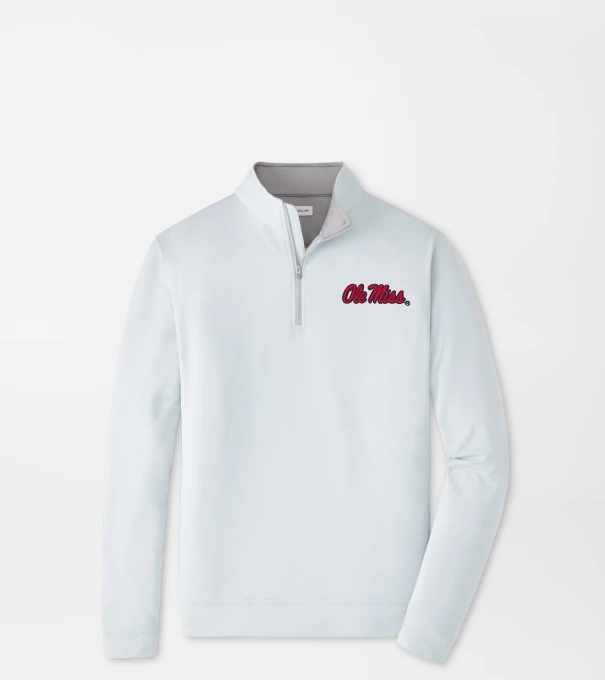 Ole Miss Perth Performance Quarter-Zip in British Grey