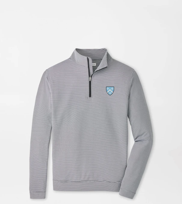 Columbia Perth Sugar Stripe Performance Quarter-Zip in Black/White