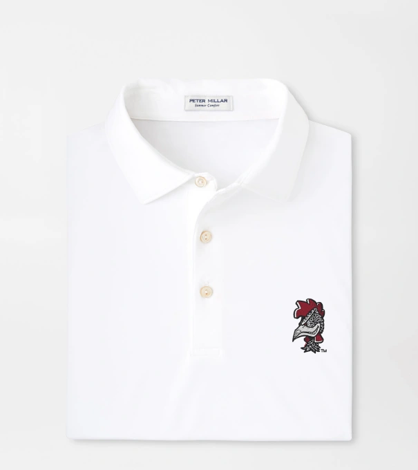 South Carolina Vault Solid Performance Jersey Polo in White