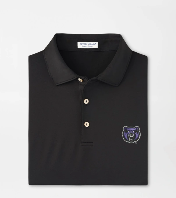 Central Arkansas Solid Performance Jersey Polo in Black