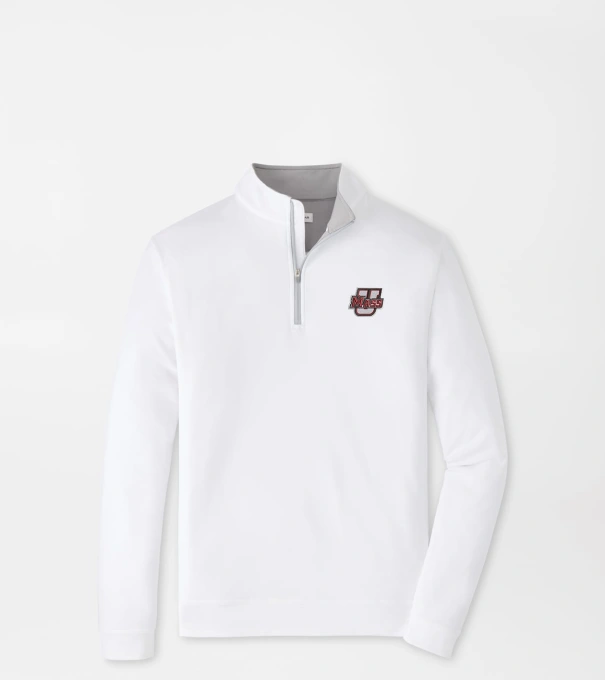 UMass Perth Performance Quarter-Zip in White