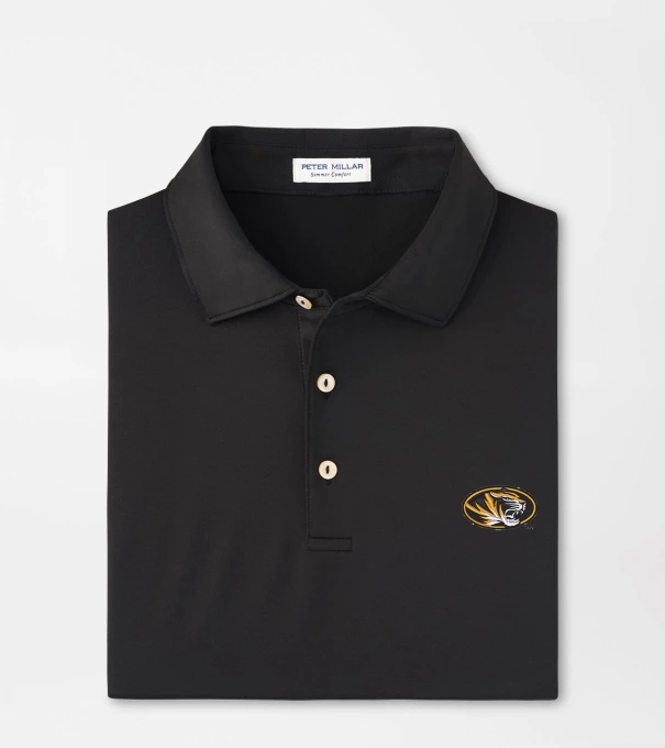 Missouri Solid Performance Jersey Polo in Black