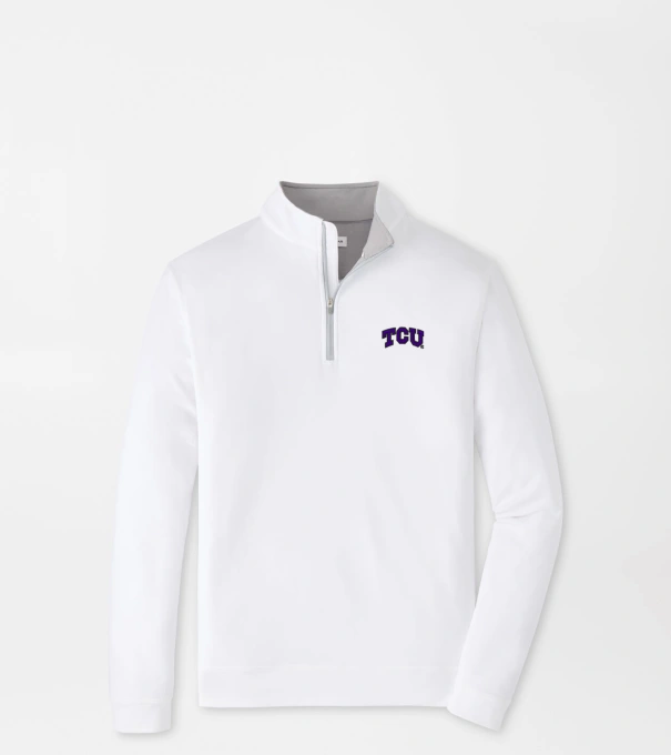 TCU Perth Performance Quarter-Zip in White