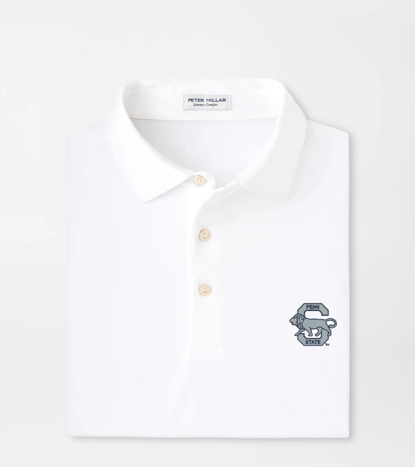 Penn State Vaut Solid Performance Jersey Polo in White