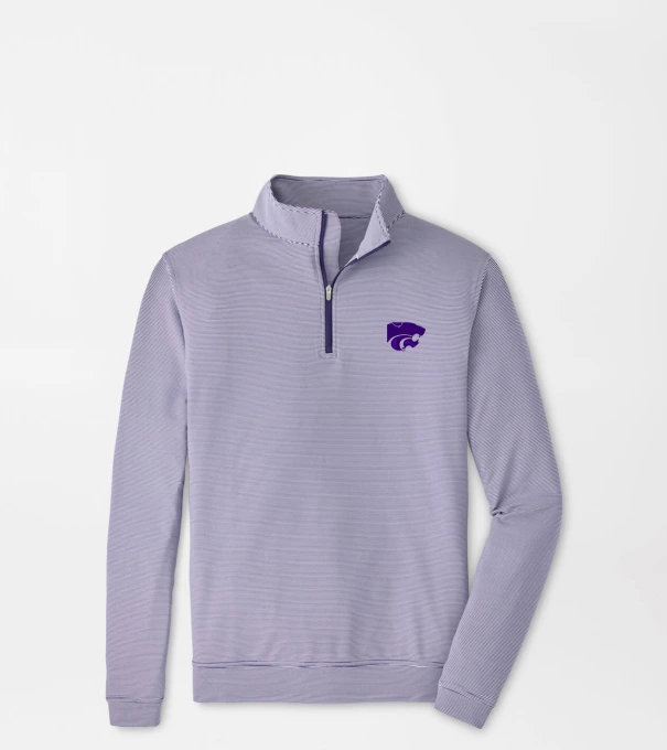 Kansas State Perth Sugar Stripe Performance Quarter-Zip in Purple2/White