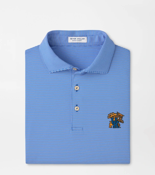 Kentucky Wildcat Jubilee Stripe Performance Polo in Blue3