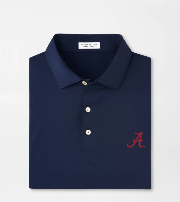 Alabama Solid Performance Jersey Polo in Navy