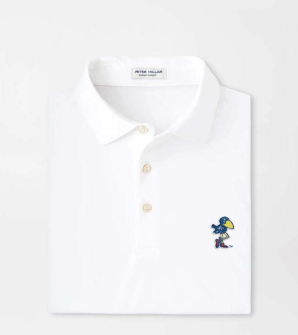 Kansas Vault Solid Performance Jersey Polo in White